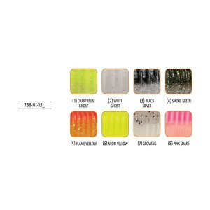 Shad RIB Slim Shady Red Flame Yellow 5cm, 14buc/plic Rapture - Img 2