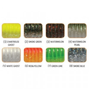 Shad Ribbed Swing White Ghost 9.5cm, 7buc/plic Rapture - Img 3