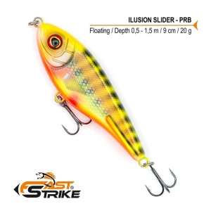 Vobler Fast Strike Ilusion Slider Floating, Culoare PRB, 9cm, 20g