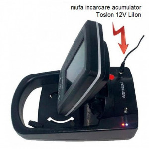Acumulator Toslon 12v Li-Ion cu Incarcator 220V pentru ecranele sonarelor Toslon - Img 2