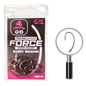 Carlige CPK Force Teflon Coated Kurv Shank, 10buc/plic