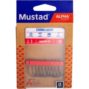 Carlige Mustad Chinu Light Titan, Ochet, Gunmetal, 10buc/plic - Img 3