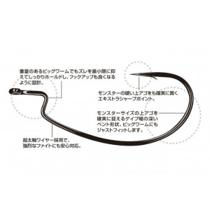 Carlige Offset Decoy Worm 18 Nana-Maru, Nr.7/0