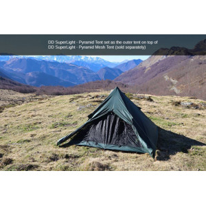 Cort panza anti-insecte DD Hammocks SuperLight Pyramid, 1 persoana - Img 3