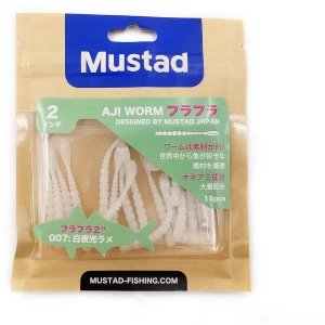 Grub Mustad Aji Micro Fla, Clear Glitter Rainbow, 5cm, 15buc/plic - Img 2