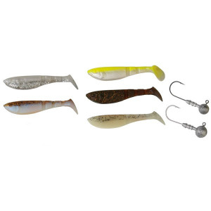 Kit Shad Pro 4Play  7,2cm / 5buc,+ 2buc. jig nr.1/plic Savage Gear