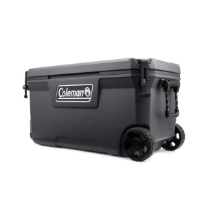 Lada frigorifica pasiva Coleman Convoy 97L, gri, cu manere si roti, balamale metalice 96 x 45 x 48 cm