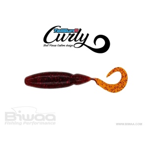 Shad Biwaa TailGunr Curly Bloodworm Texas Craw 6.3cm, 8buc/plic