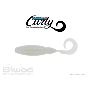 Shad Biwaa TailGunr Curly Pearl White 9cm, 7buc/plic