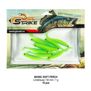 Shad Fast Strike Bionic Soft Perch, Limetreuse, 5cm/1g, 10buc/blister - Img 2
