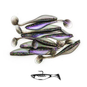 Shad Fast Strike Huky Kuky, Arborella Ghost, 7.5cm, 2.7g, 10buc/plic - Img 2