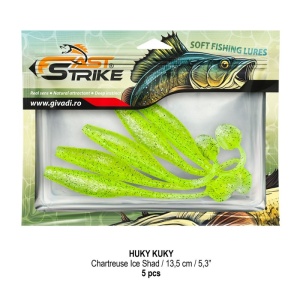 Shad Fast Strike Huky Kuky, Chartreuse Ice Shad, 11.5cm, 4.3g, 10buc/plic - Img 2