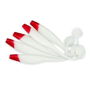Shad Fast Strike Huky Kuky, White Red Head, 11.5cm, 4.3g, 10buc/plic - Img 2