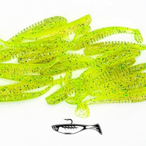 Shad Fast Strike Takeda Shad, Chartreuse Pepper 04, 5cm, 1g, 20buc/plic - Img 3