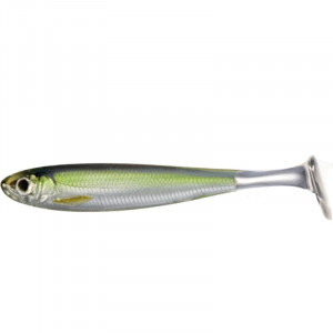 Shad Livetarget Slowroll Shiner Paddle Tail, culoare Silver-Green, 10cm, 4buc