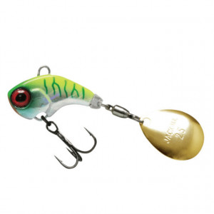 Vobler spinnertail Jackall Deracoup, Chartreuse Black Tiger, 10.6g