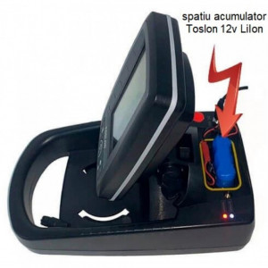 Acumulator Toslon 12v Li-Ion cu Incarcator 220V pentru ecranele sonarelor Toslon - Img 3
