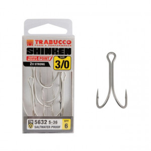 Carlige duble Trabucco SHINKEN S-36, 6buc