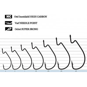 Carlige Jaxon Sumato Offset HX, 5buc/plic - Img 2
