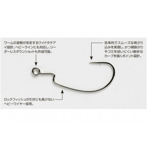 Carlige Offset Decoy Worm 29 Rock'n 
