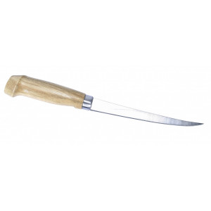 Cutit Carp Academy de filetat cu maner lemn si teaca, 22cm