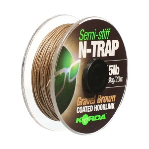 Fir Textil Cu Camasa Korda N-Trap Soft Coated Hooklink Gravel Brown, 20m - Img 2