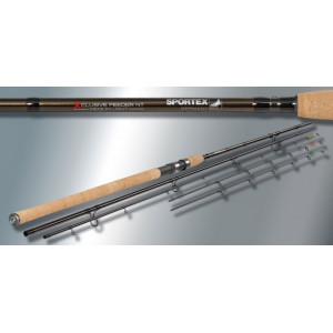 Lanseta Sportex Xclusive Feeder NT Medium, 3.90m, 90-160g, 3 tronsoane+3 varfuri - Img 2
