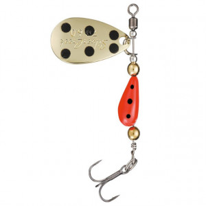 Lingurita Rotativa Daiwa, Gold Red Black, 4g