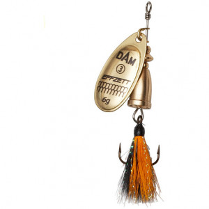 Lingurita rotativa Dam Effzett Executor Dressed, Nr.3, 6g, Reflex Gold