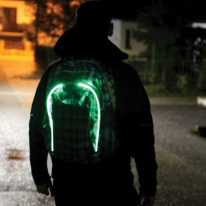 Rucsac Wheel Bee Generation Z cu iluminare LED, carouri - Img 2
