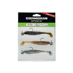 Set shad Wave L Nature 10cm/ 10g/carlig nr 3/0 Cormoran