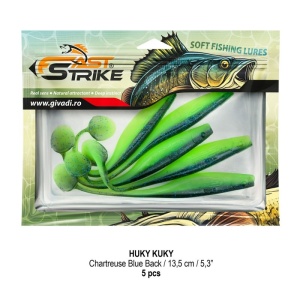 Shad Fast Strike Huky Kuky, Chartreuse Blue Back, 11.5cm, 4.3g, 10buc/plic - Img 2