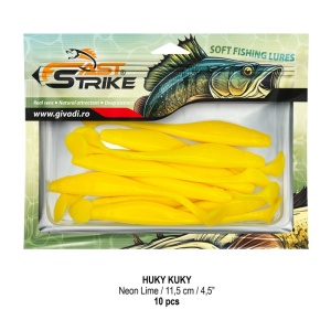 Shad Fast Strike Huky Kuky, Neon Lime, 11.5cm, 4.3g, 10buc/plic - Img 2