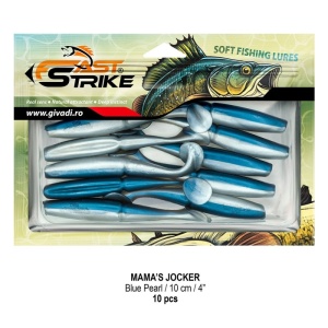 Shad Fast Strike Mama's Jocker, Blue Pearl, 10cm, 10buc/blister - Img 2