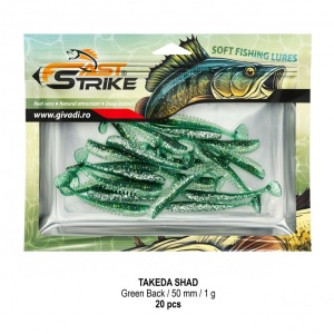 Shad Fast Strike Takeda Shad, Green Back 06, 5cm, 1g, 20buc/plic - Img 2
