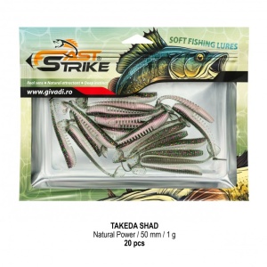 Shad Fast Strike Takeda Shad, Natural Power 25, 5cm, 1g, 20buc/plic - Img 2