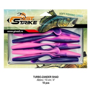 Shad Fast Strike Turbo Zander, Albino, 10cm, 10buc/blister - Img 2
