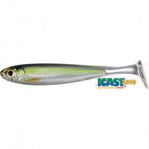 Shad Livetarget Slowroll Shiner Paddle Tail, culoare Silver-Green, 10cm, 4buc - Img 2