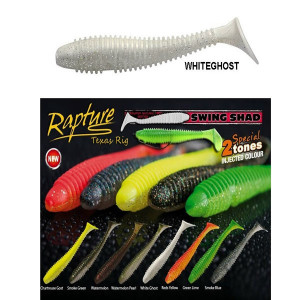 Shad Ribbed Swing White Ghost 9.5cm, 7buc/plic Rapture - Img 5