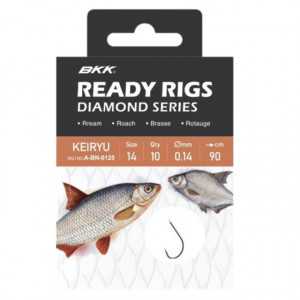 Carlige legate BKK Keiryu Diamond Black, 10buc