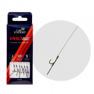 Carlige Legate Carp Expert Pro Method Feeder Hair Rig, spin 15mm, 6buc/plic