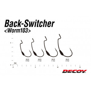Carlige Offset Decoy Worm 103 Back Switcher Lestat
