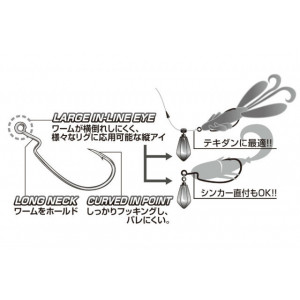 Carlige Offset Decoy Worm 29 Rock'n 