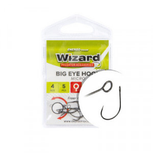 Carlige Wizard Big Eye Micro, Nickel