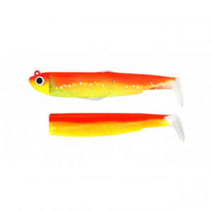 Combo Shad Black Minnow Off Shore Orange/Yellow, 9cm, Cap 5g + Shad Rezerva Fiiish - Img 2