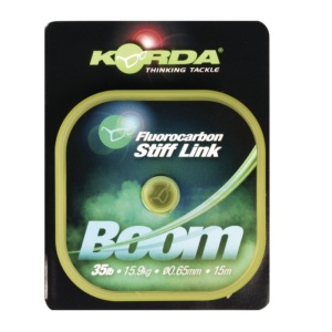Fir Fluorocarbon Korda Boom Stiff Link, Low Vis Green, 15m