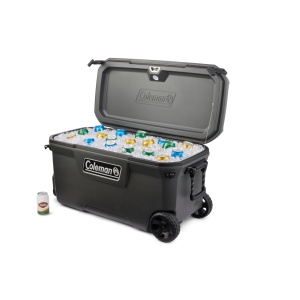 Lada frigorifica pasiva Coleman Convoy 97L, gri, cu manere si roti, balamale metalice 96 x 45 x 48 cm - Img 3