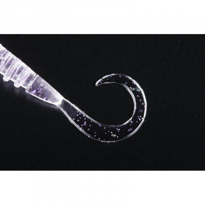 Naluca Jackall Tide Curly, culoare Clear Prism Neon, 5cm, 8buc/plic - Img 3