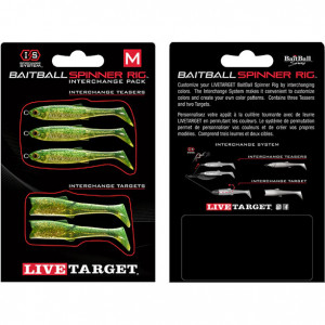 Rezerva Spinnerbait Livetarget Rig, Medium, culoare Lime Chart-Gold - Img 1