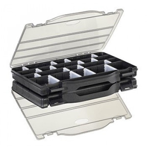Set 2 cutii 8/32 compartimente ajustabile 76X186X59mm Plastico Panaro - Img 1